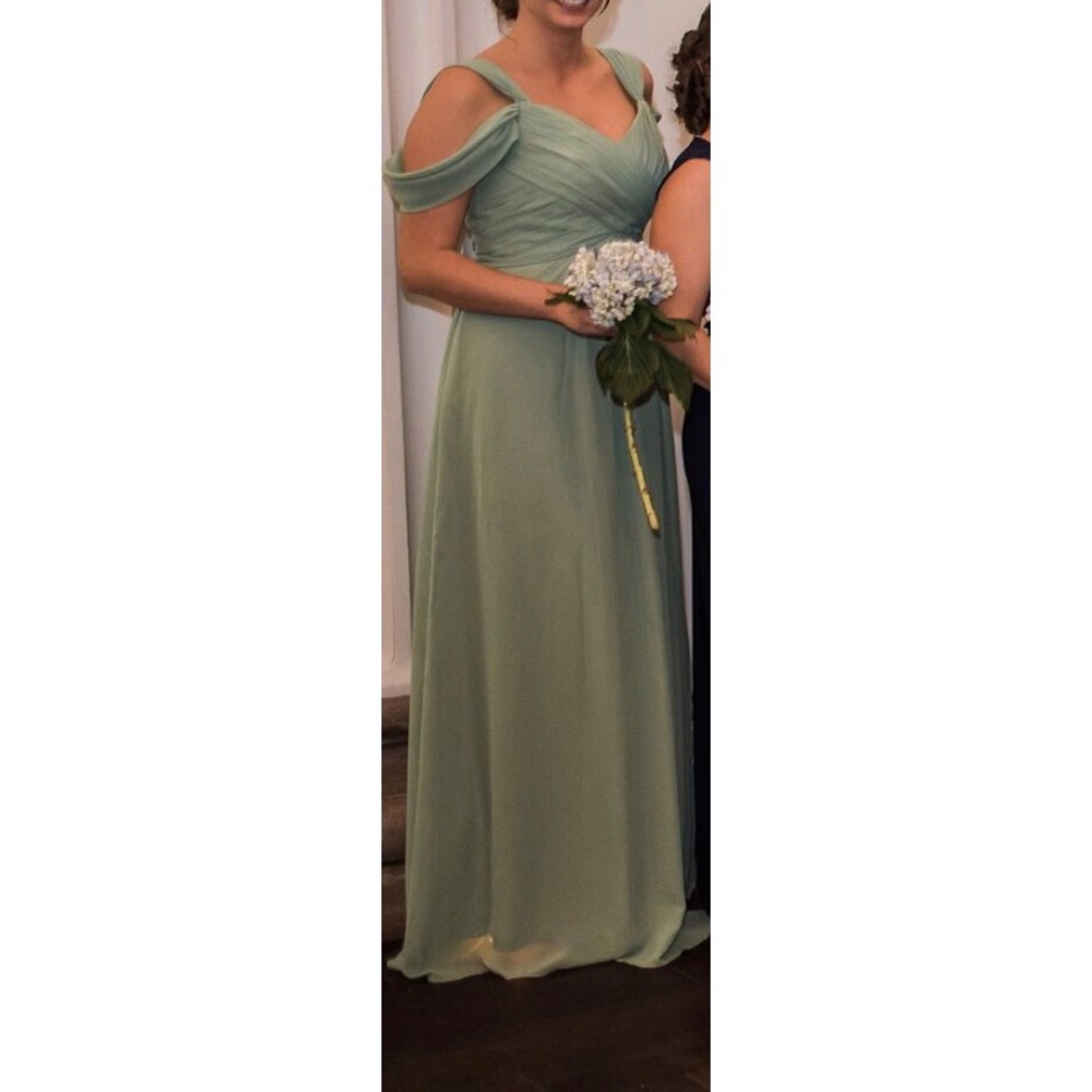 Chiffon Sage Green Bridesmaid Dress